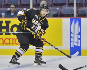 Nikolay Goldobin needs to shine for Russia to compete (Terry Wilson/OHL Images)