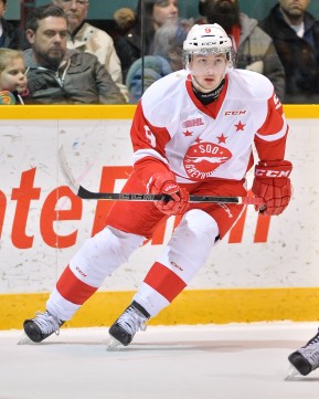 Zachary Senyshyn of the Sault Ste. Marie Greyhounds. Photo by Terry Wilson/OHL Images.
