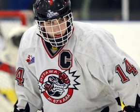 Current Plymouth Whaler rookie, William Bitten, was a product of the Ottawa 67's program (Aaron Bell/OHL Images)