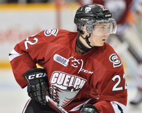Pius Suter of the Guelph Storm. Photo by Terry Wilson / OHL Images.