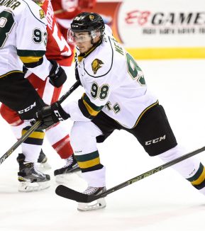 Victor Mete of the London Knights. Photo by Aaron Bell/OHL Images