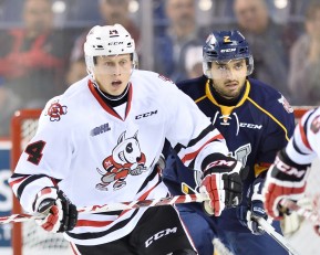 Christopher Paquette of the Niagara IceDogs. Photo by Terry Wilson / OHL Images.