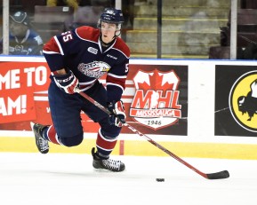 Keaton Middleton of the Saginaw Spirit. Photo by Aaron Bell/OHL Images
