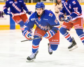 Jeremy Bracco of the Kitchener Rangers. Photo by Aaron Bell/OHL Images