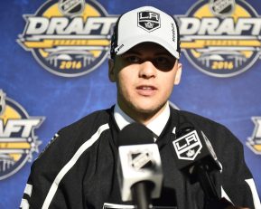 Kale Clague of the Brandon Wheat Kings was selected by the Los Angeles Kings at the 2016 NHL Draft in Buffalo, NY on Saturday June 25, 2016. Photo by Aaron Bell/CHL Images