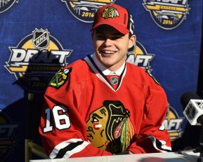 Alex Debrincat of the Erie Otters was selected by the Chicago Blackhawks at the 2016 NHL Draft in Buffalo, NY on Saturday June 25, 2016. Photo by Aaron Bell/CHL Images