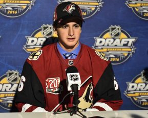 Cam Dineen of the North Bay Battalion was selected by the Arizona Coyotes at the 2016 NHL Draft in Buffalo, NY on Saturday June 25, 2016. Photo by Aaron Bell/CHL Images