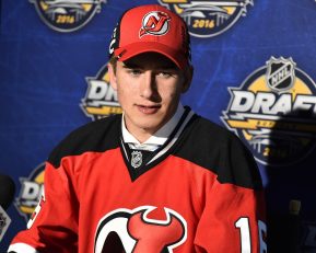 Michael McLeod of the Mississauga Steelheads was selected by the New Jersey Devils in the first round of the 2016 NHL Entry Draft in Buffalo, NY on Friday June 24, 2016. Photo by Aaron Bell/CHL Images