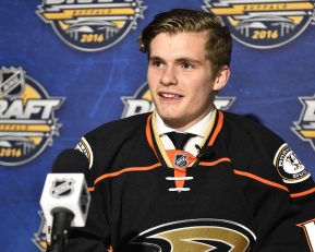 Sam Steel of the Regina Pats was selected by the Anaheim Ducks in the first round of the 2016 NHL Entry Draft in Buffalo, NY on Friday June 24, 2016. Photo by Aaron Bell/CHL Images