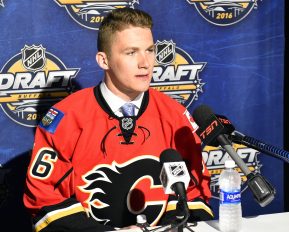 Matthew Tkachuk of the London Knights was selected by the Calgary Flames in the first round of the 2016 NHL Entry Draft in Buffalo, NY on Friday June 24, 2016. Photo by Aaron Bell/CHL Images