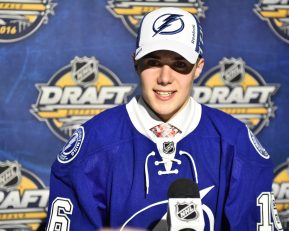Brett Howden of the Moose Jaw Warriors was selected by the Tampa Bay Lightning in the first round of the 2016 NHL Entry Draft in Buffalo, NY on Friday June 24, 2016. Photo by Aaron Bell/CHL Images
