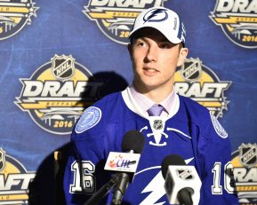 Boris Katchouk at the 2016 NHL Draft in Buffalo, NY on Saturday June 25, 2016. Photo by Aaron Bell/CHL Images
