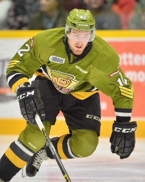 Brett McKenzie of the North Bay Battalion. Photo by Terry Wilson / OHL Images.