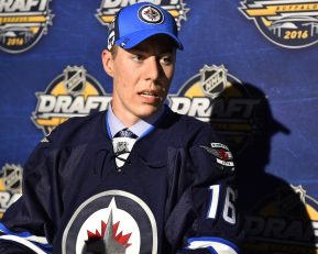 Logan Stanley of the Windsor Spitfires was selected by the Winnipeg Jets in the first round of the 2016 NHL Entry Draft in Buffalo, NY on Friday June 24, 2016. Photo by Aaron Bell/CHL Images