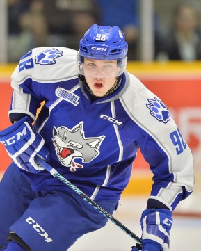 Dmitry Sokolov of the Sudbury Wolves. Photo by Terry Wilson / OHL Images.