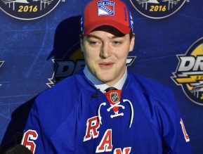 Sean Day of the Mississauga Steelheads was selected by the New York Rangers at the 2016 NHL Draft in Buffalo, NY on Saturday June 25, 2016. Photo by Aaron Bell/CHL Images