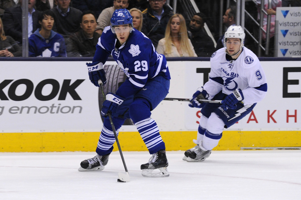 March 15, 2016: Toronto Maple Leafs Defenceman Rinat Valiev (29) [10379] in action during the Toronto Maple Leafs game against the Tampa Bay Lightning at Air Canada Centre in Toronto, ON. (Photo by Gerry Angus/Icon Sportswire)