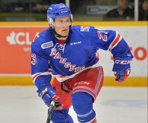 Adam Mascherin of the Kitchener Rangers. Photo by Terry Wilson / OHL Images.