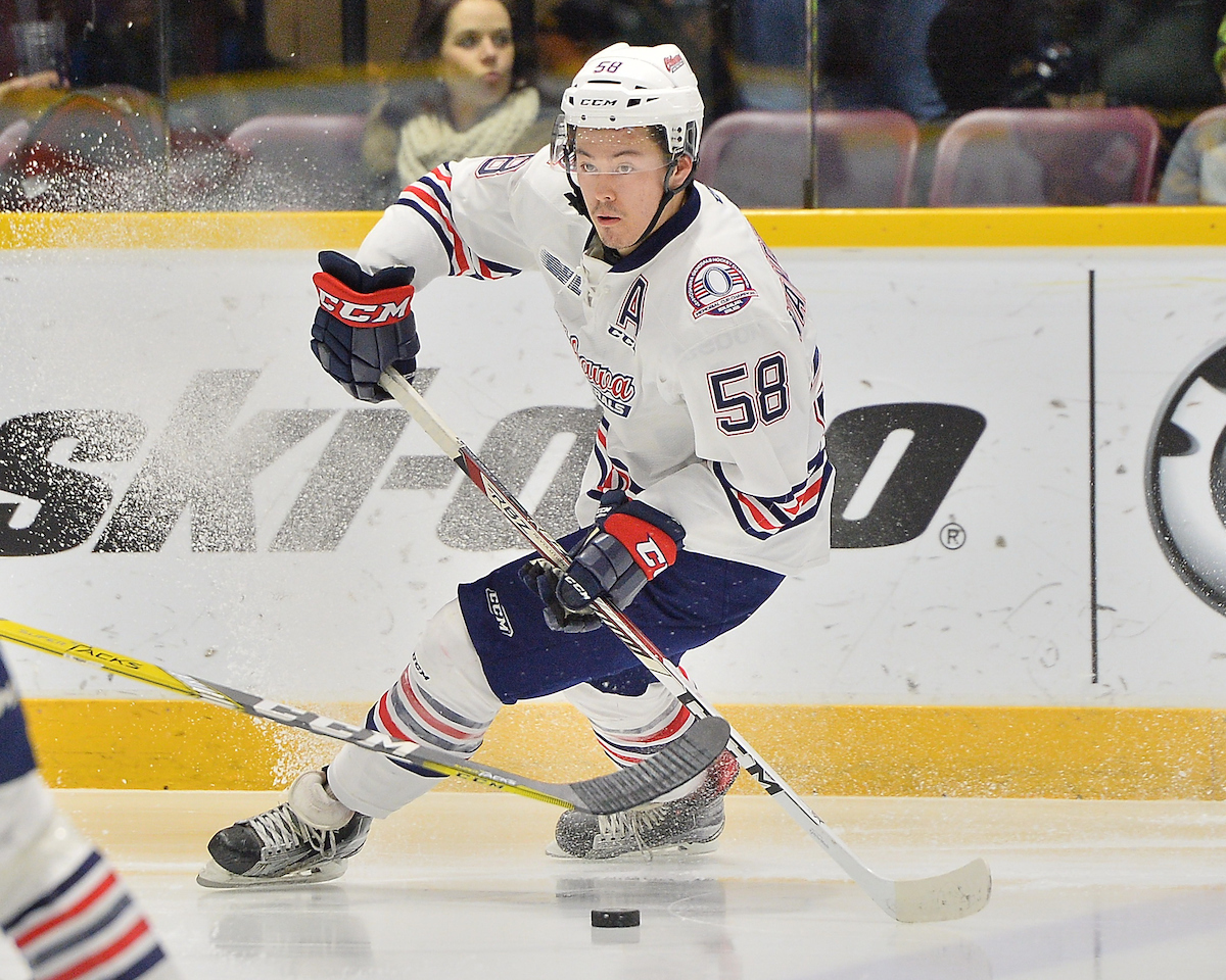 Mitchell Vande Sompel of the Oshawa Generals. Photo by Terry Wilson / OHL Images.