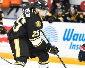 Jordan Kyrou of the Sarnia Sting. Photo by Aaron Bell/OHL Images