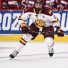 CHICAGO, IL - APRIL 06: Minnesota-Duluth Bulldogs wing Kyle Osterberg (8) in action in the third period of an NCAA Frozen Four semifinal game with the Harvard Crimson and the Minnesota-Duluth Bulldogs on April 6, 2017, at the United Center in Chicago, IL. Bulldogs won 2-1 to move on to the championship game. (Photo by Patrick Gorski/Icon Sportswire)