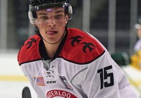 Shane Bowers of the Waterloo Black Hawks, USHL