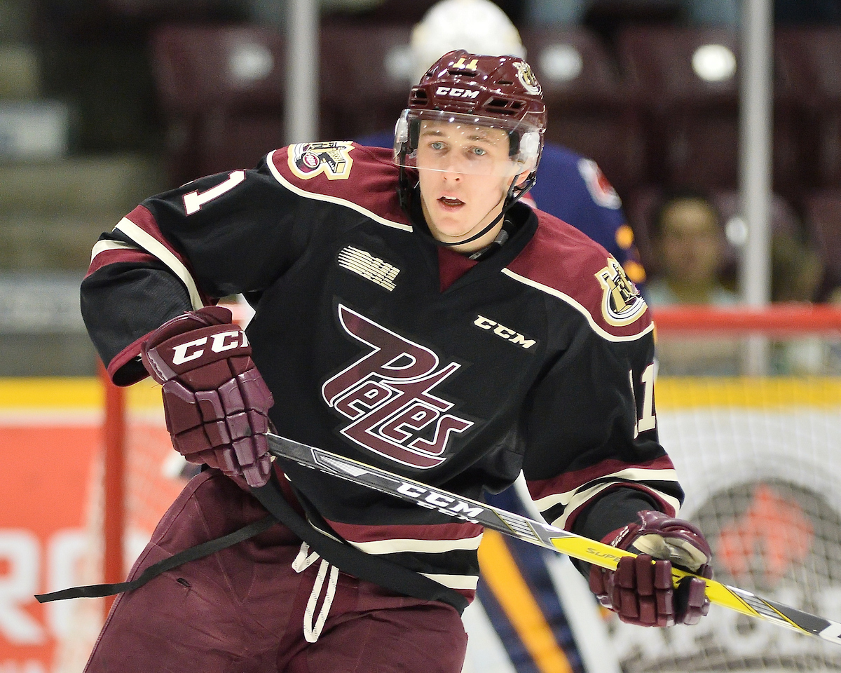 Zach Gallant of the Peterborough Petes. Photo by Terry Wilson / OHL Images.