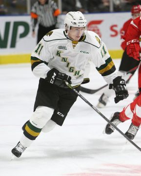 Connor McMichael of the London Knights. Photo by Luke Durda/OHL Images
