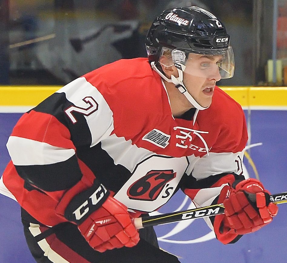 Noel Hoefenmayer of the Ottawa 67's. Photo by Terry Wilson / OHL Images.