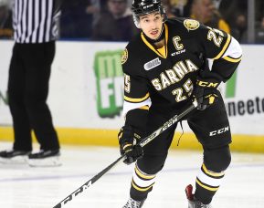 Jordan Kyrou of the Sarnia Sting. Photo by Aaron Bell/OHL Images