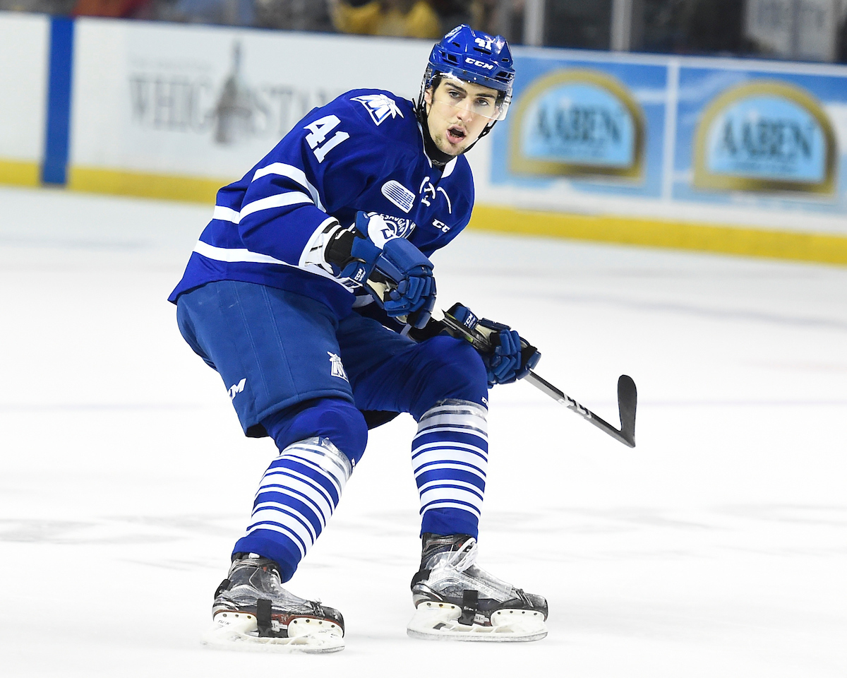 Nicolas Hague of the Mississauga Steelheads. Photo by Aaron Bell/OHL Images