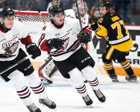 Ryan Merkley of the Guelph Storm. Photo by Aaron Bell/OHL Images