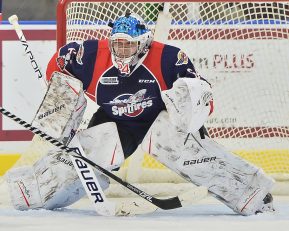 Michael DiPietro of the Windsor Spitfires. Photo by Terry Wilson / OHL Images.