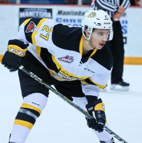 Luka Burzan. Photo by Brandi Pollock/Brandon Wheat Kings.