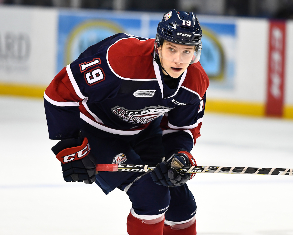 Blade Jenkins of the Saginaw Spirit. Photo by Aaron Bell/OHL Images