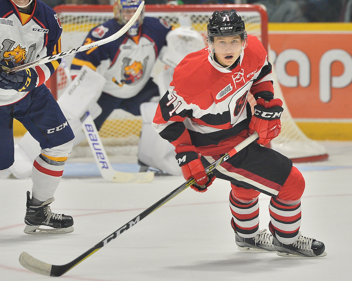 Kody Clark of the Ottawa 67's. Photo by Terry Wilson / OHL Images.