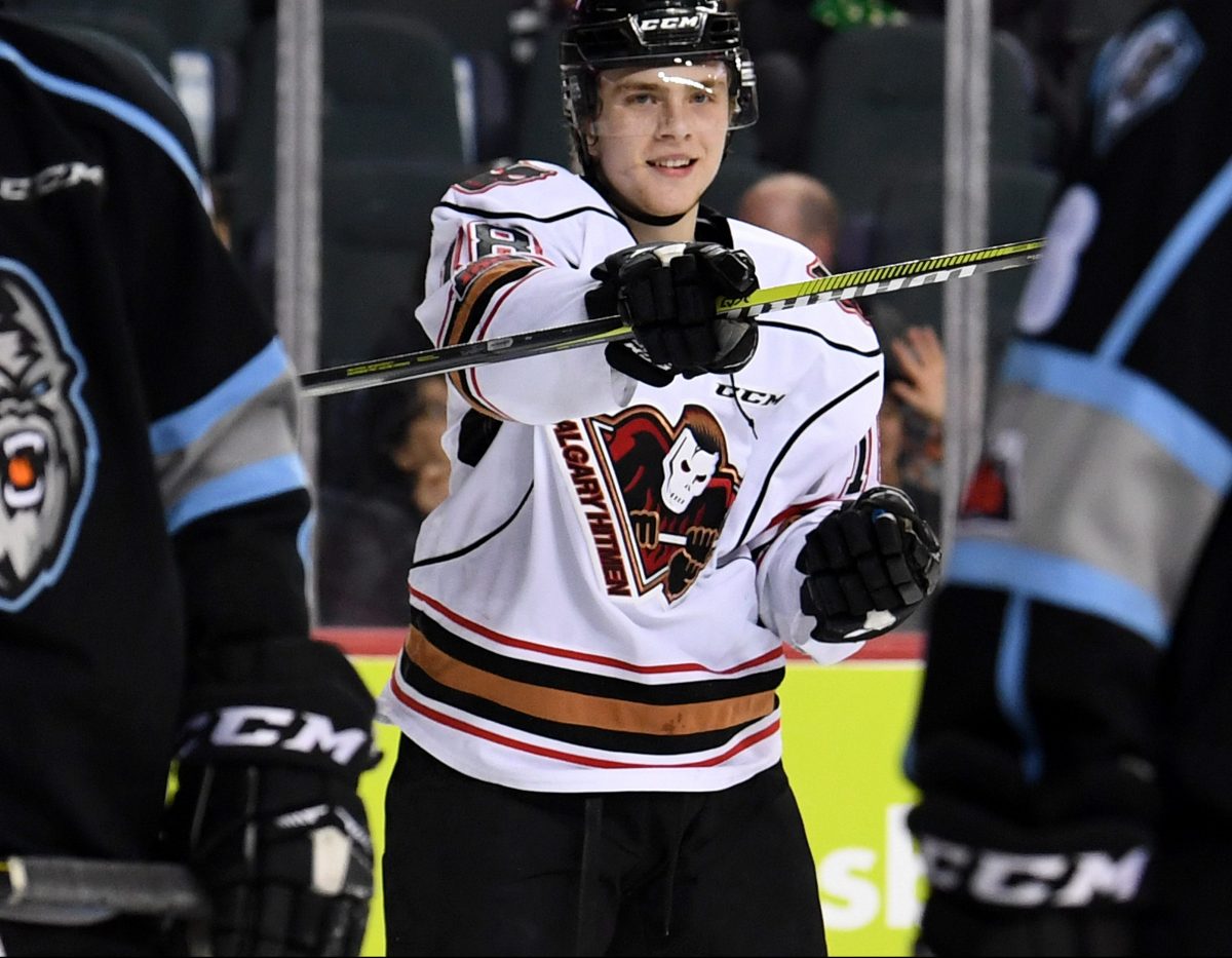 Riley Stotts. Photo by Candice Ward/Calgary Hitmen.