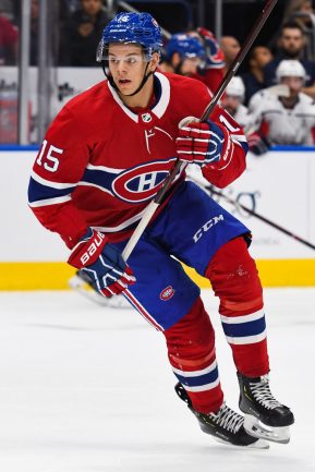 QUEBEC CITY, QC - SEPTEMBER 20: Look on Montreal Canadiens center Jesperi Kotkaniemi (15) during the Washington Capitals versus the Montreal Canadiens preseason game on September 20, 2018, at Centre Videotron in Quebec City, QC  (Photo by David Kirouac/Icon Sportswire)