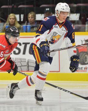 Ryan Suzuki of the Barrie Colts. Photo by Terry Wilson / OHL Images.