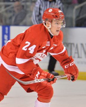 Cole MacKay of the Sault Ste. Marie Grehounds. Photo by Terry Wilson / OHL Images.