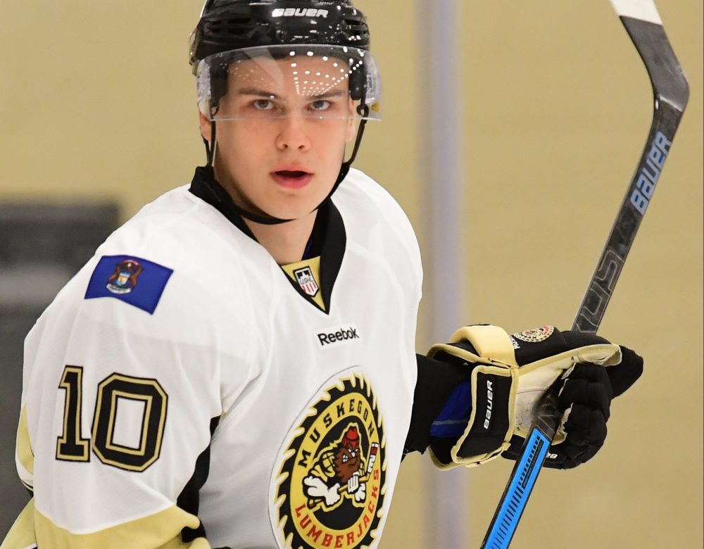 Egor Afanasyev, Muskegon Lumberjacks. Photo Hickling Images.