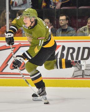 Matthew Struthers of the North Bay Battalion. Photo by Terry Wilson / OHL Images.