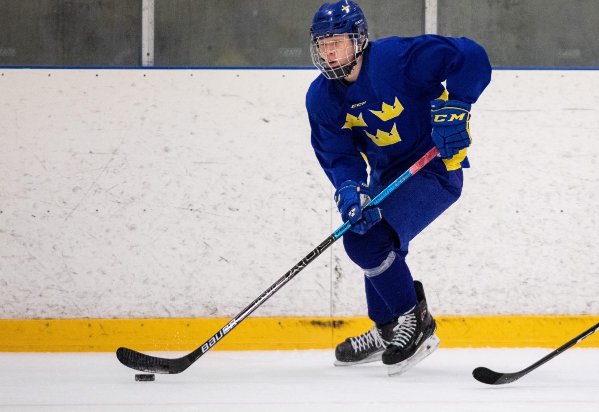 Lucas Raymond during a training with the U18 national team on April 12, 2019 in Uppsala. Photo: Tobias Sterner / BILDBYRÅN 