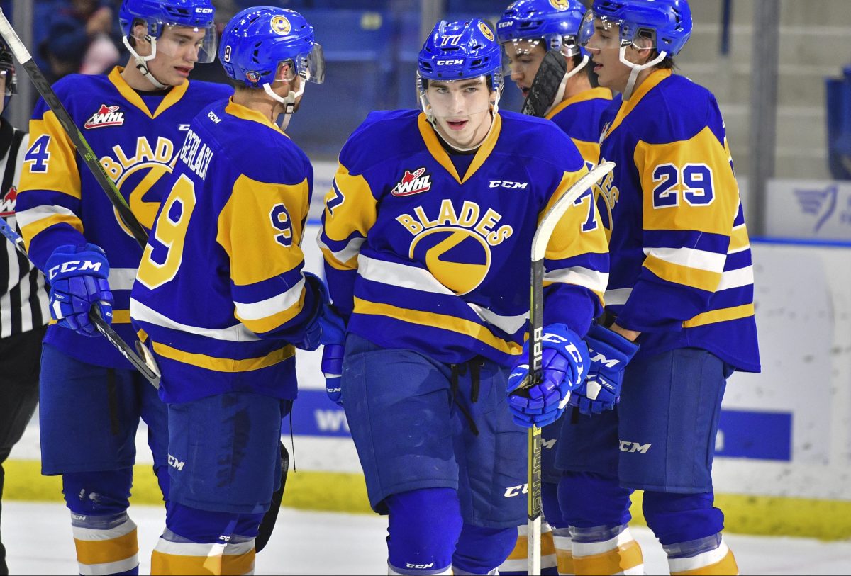 The Saskatoon Blades Kirby Dach. Photo by Steve Hiscock.