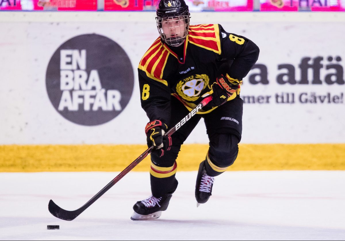 Brynäs Victor Söderström during the hockey match in SHL between Brynäs and Djurgården Photo: Kenta Jönsson / BILDBYRÅN / Cop 210