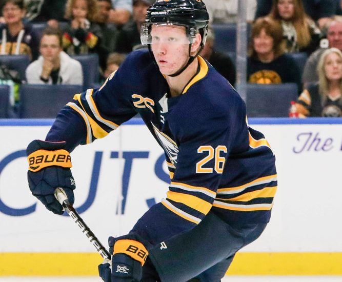 Buffalo Sabres defenseman Rasmus Dahlin (26) (Photo by John Crouch/Icon Sportswire)