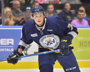 Tyson Foerster of the Barrie Colts. Photo by Terry Wilson / OHL Images.