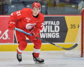 Ryan O'Rourke of the Sault Ste. Marie Greyhounds. Photo by Terry Wilson / OHL Images.