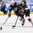 OSTRAVA, CZECH REPUBLIC - DECEMBER 27: Germany's Tim Stutzle #8 skates with the puck while USAÕs Nicholas Robertson #16 chases him down during preliminary round action at the 2020 IIHF World Junior Championship at Ostravar Arena on December 27, 2019 in Ostrava, Czech Republic. (Photo by Andrea Cardin/HHOF-IIHF Images)