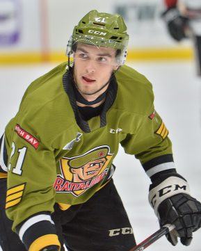Brandon Coe of the North Bay Battalion. Photo by Terry Wilson / OHL Images.